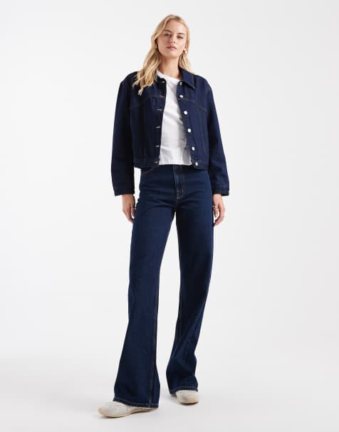 Vaqueros dad de pernera ancha con lavado enjuagado de ASOS DESIGN Tall - view 1