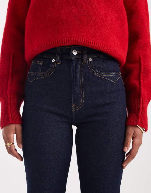 Vaqueros de campana azul oscuro con acabado enjuagado Juicy de ONLY Tall, 5 de 5