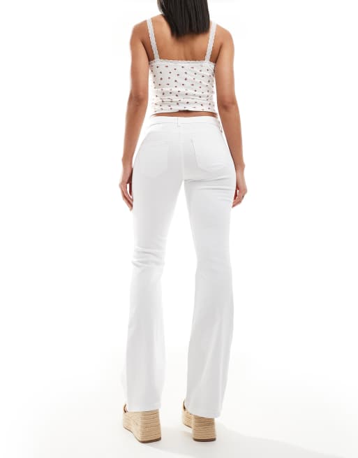 Vaqueros de campana blancos de talle medio Blush de ONLY, 3 de 5