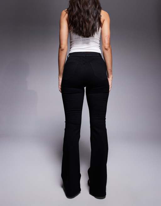 Vaqueros de campana negros muy elásticos moldeadores de ASOS DESIGN Hourglass, 2 de 5