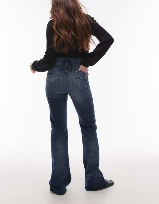 Vaqueros de campana y talle alto con lavado negro Slyvia de Tommy Jeans, 2 de 5