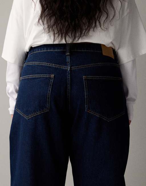 Vaqueros de corte barrel slim con lavado enjuagado intenso de ASOS DESIGN Curve, 4 de 7