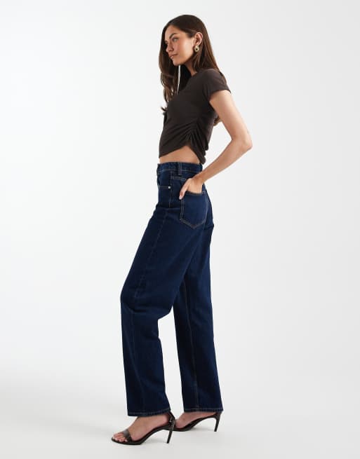 Vaqueros de corte barrel slim con lavado enjuagado intenso de ASOS DESIGN Tall, 3 de 5