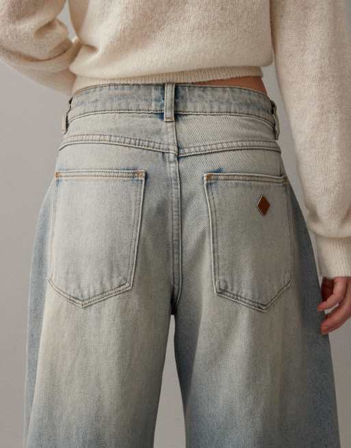 Vaqueros de corte barrel y talle medio con lavado claro envejecido 95 de Abrand Jeans, 3 de 7