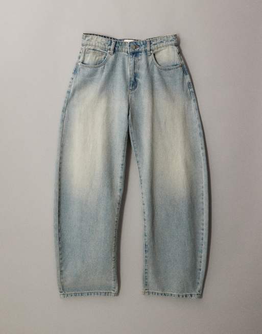 Vaqueros de corte barrel y talle medio con lavado claro envejecido 95 de Abrand Jeans, 6 de 7