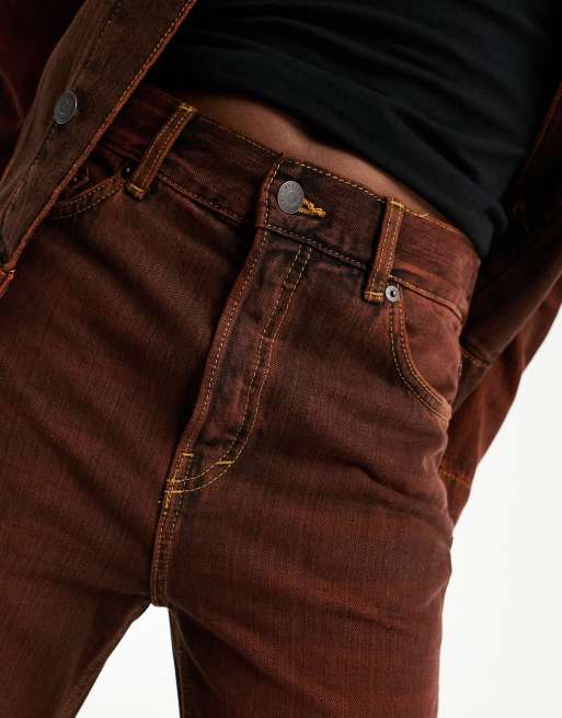 Vaqueros de corte bootcut holgado con lavado rojo óxido Grove de Weekday (parte de un conjunto), 5 de 5