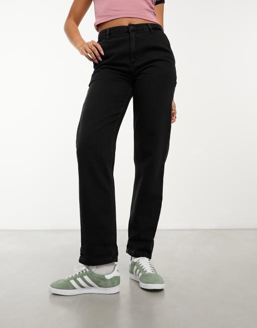 Vaqueros de corte boyfriend estilo carpenter con lavado negro Pierce de Carhartt WIP, 4 de 5