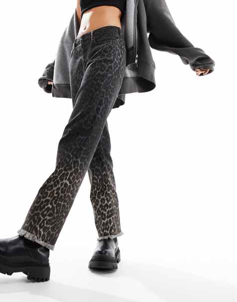 Vaqueros de corte recto con estampado de leopardo Rali de AllSaints - view 1