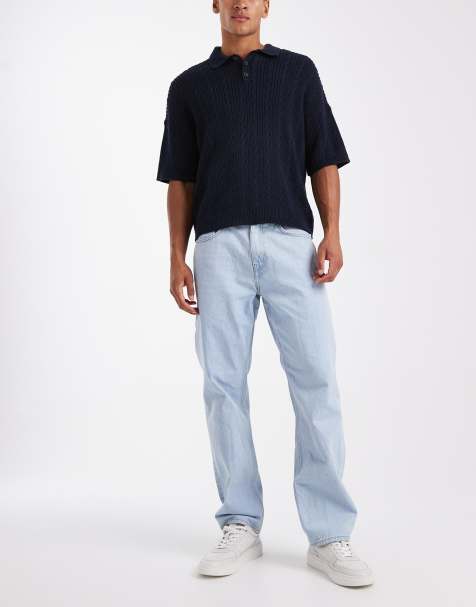 Vaqueros de corte recto con lavado azul claro Edge de ONLY & SONS - view 1