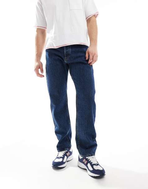 Vaqueros de corte recto con lavado azul oscuro Chris de Jack & Jones - view 1