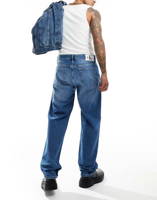 Vaqueros de corte recto con lavado claro estilo años 90 de Calvin Klein Jeans