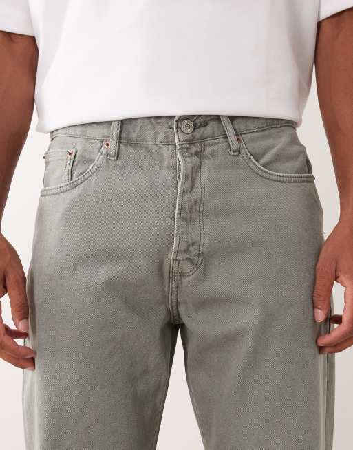 Vaqueros de corte recto con lavado envejecido verde Edge de ONLY & SONS, 5 de 5