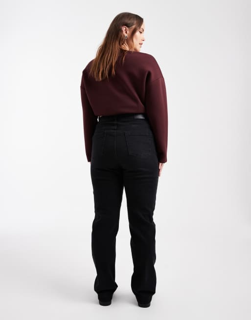 Vaqueros de corte recto con lavado negro de Only Curve, 2 de 5