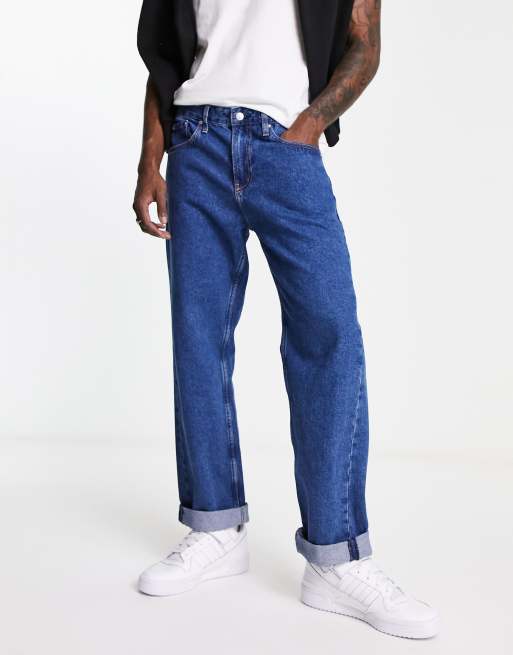 Vaqueros de corte recto con lavado oscuro estilo años 90 de Calvin Klein Jeans