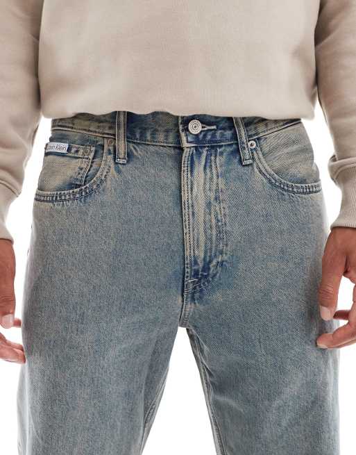 Vaqueros de corte recto estilo años 90 con lavado oscuro grunge de Calvin Klein Jeans, 5 de 5