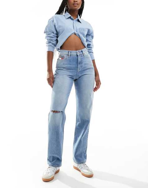 Vaqueros de corte recto slim y talle alto con lavado claro Izzie de Tommy Jeans - view 1