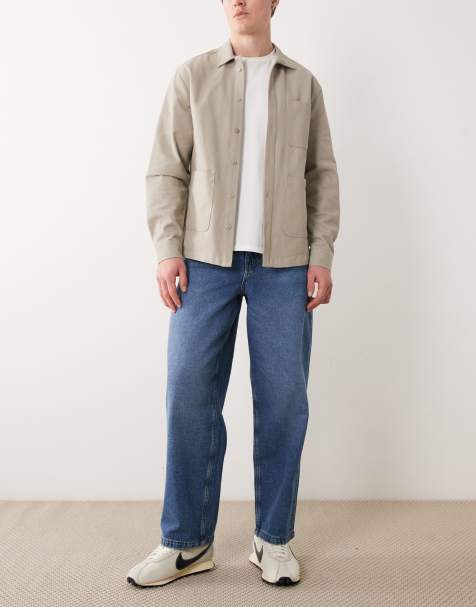 Vaqueros de corte recto suelto con lavado azul medio de ASOS DESIGN - view 1