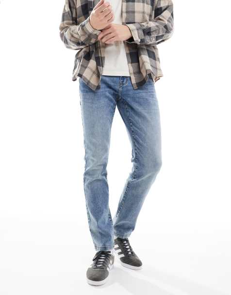 Vaqueros de corte slim con lavado azul vintage Loom de ONLY & SONS - view 1