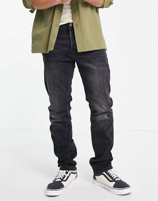 Vaqueros de corte slim con lavado negro de Jack & Jones