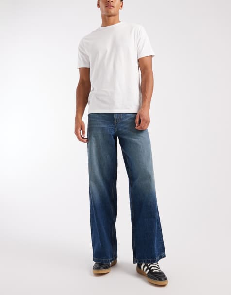 Vaqueros de corte suelto con lavado azul oscuro de ASOS DESIGN - view 1