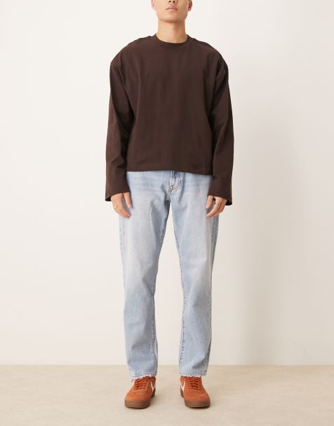 Vaqueros de corte suelto con lavado medio vintage y diseño ligeramente desgastado de Abercrombie & Fitch - view 1