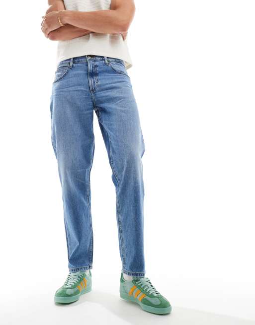 Vaqueros de corte tapered holgado con lavado claro envejecido Oscar de Lee, 2 de 5