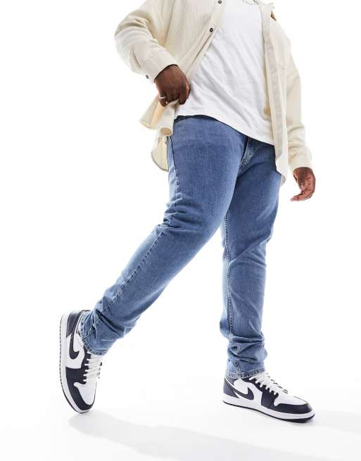 Vaqueros de corte tapered slim con lavado azul medio 512 de Levi's Big & Tall