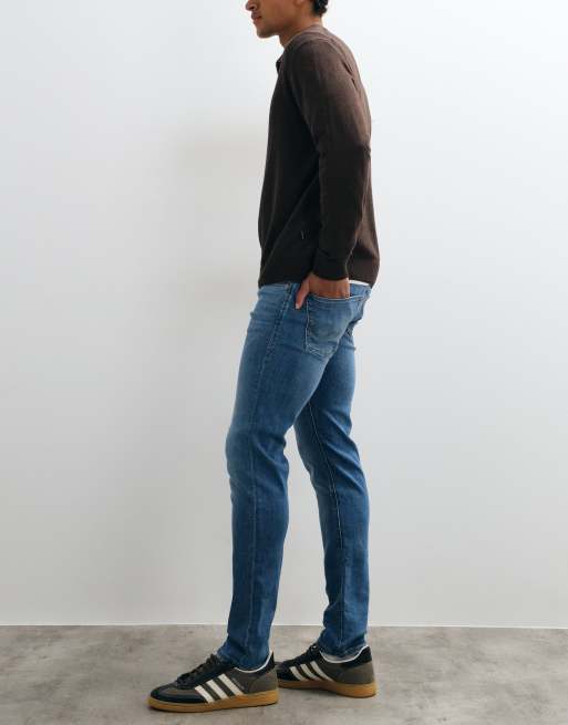 Vaqueros de corte tapered slim con lavado azul medio Glenn de Jack & Jones, 3 de 5