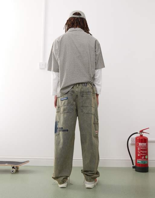 Vaqueros de estilo carpintero y corte suelto con lavado envejecido de AAPE BY A BATHING APE®, 2 de 5