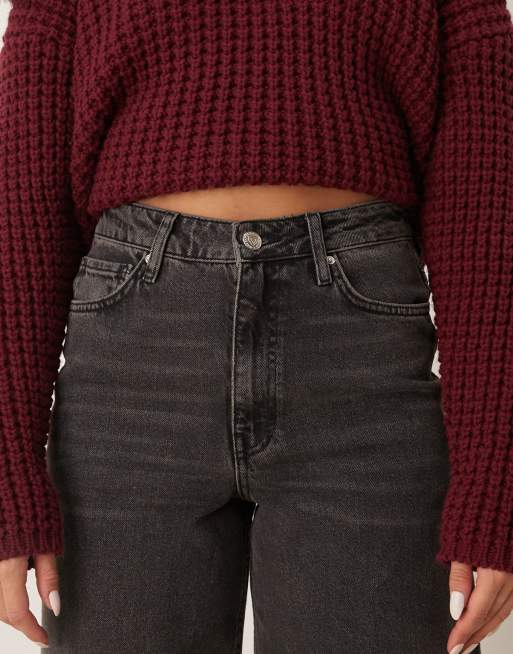 Vaqueros de pernera ancha con lavado negro de Miss Selfridge, 5 de 5