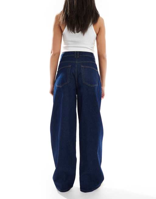 Vaqueros de pernera barrel y talle alto con acabado enjuagado de ASOS DESIGN , 2 de 5