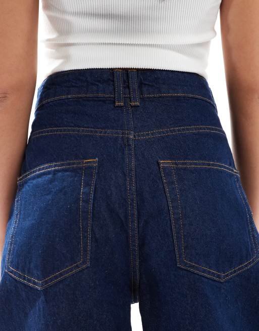 Vaqueros de pernera barrel y talle alto con acabado enjuagado de ASOS DESIGN , 4 de 5