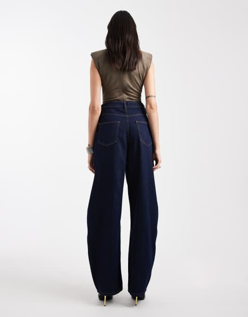 Vaqueros de pernera barrel y talle alto con lavado enjuagado de ASOS DESIGN Tall, 2 de 5