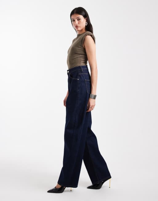 Vaqueros de pernera barrel y talle alto con lavado enjuagado de ASOS DESIGN Tall, 3 de 5