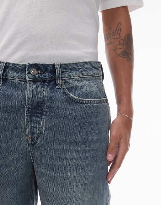 Vaqueros de pernera holgada con tintado deslucido de Topman, 5 de 5