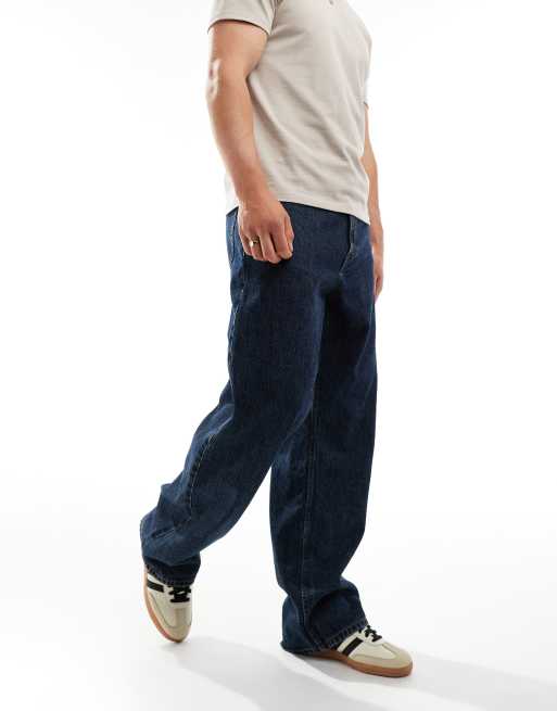 Vaqueros de pernera recta ancha con lavado oscuro retro Omar de Dr Denim