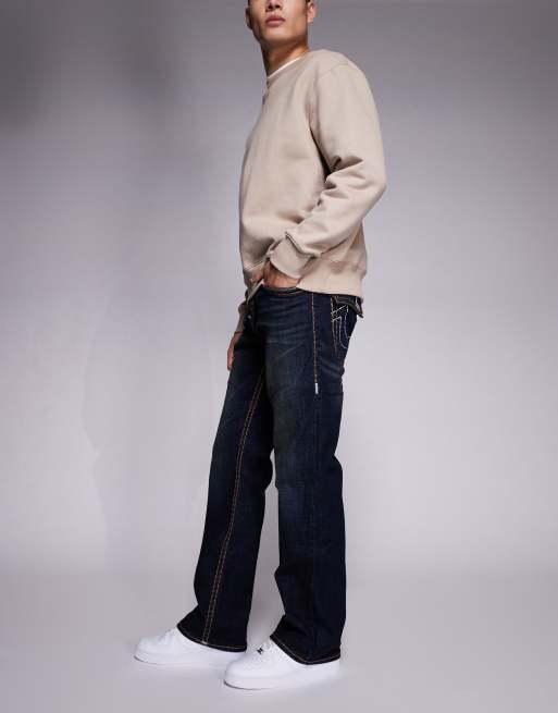 Vaqueros de pernera recta con lavado azul oscuro y bolsillo con solapa Billy de True Religion, 3 de 5