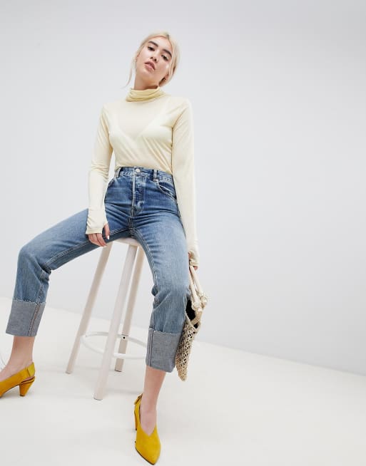 Vaqueros de pernera con Oxford y vuelta ancha Florence Authentic de ASOS DESIGN | ASOS