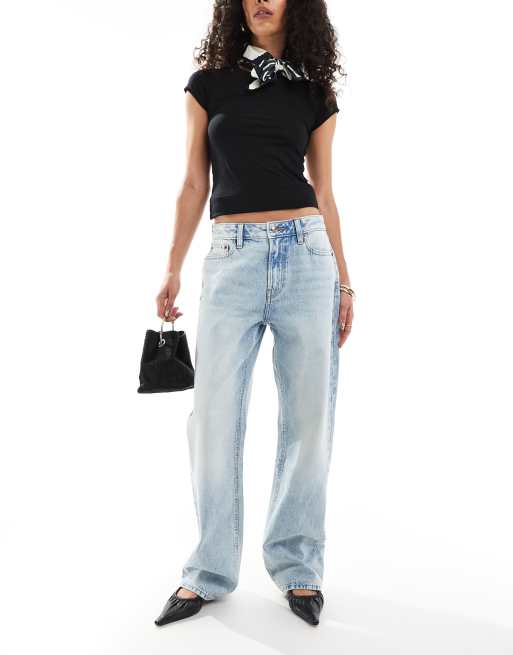 Vaqueros de pernera recta estilo años 90 con lavado descolorido Signature de Calvin Klein Jeans