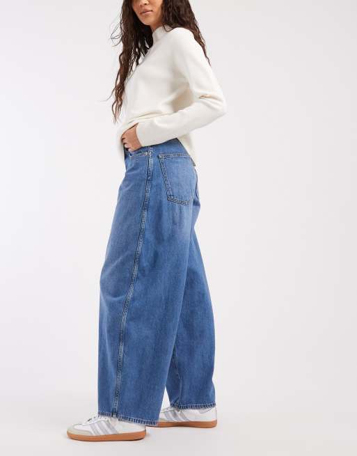 Vaqueros de talle alto y corte barrel con lavado azul medio Taylor de ONLY, 2 de 5
