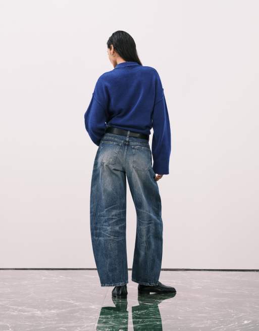 Vaqueros de talle alto y corte barrel con lavado vintage de ASOS DESIGN, 2 de 5