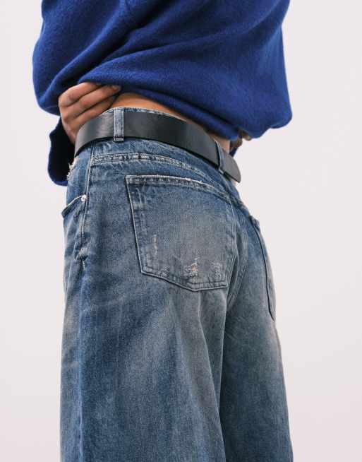 Vaqueros de talle alto y corte barrel con lavado vintage de ASOS DESIGN, 3 de 5