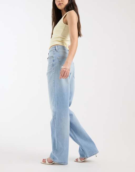 Vaqueros de talle alto y corte slim recto con lavado azul claro Layla de Tommy Jeans, 2 de 5