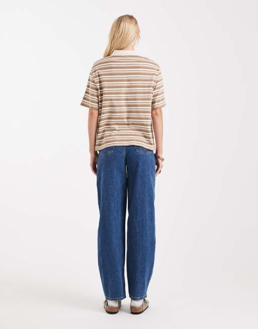 Vaqueros de talle alto y pernera barrel con lavado azul medio Billie de Vero Moda Tall, 2 de 5