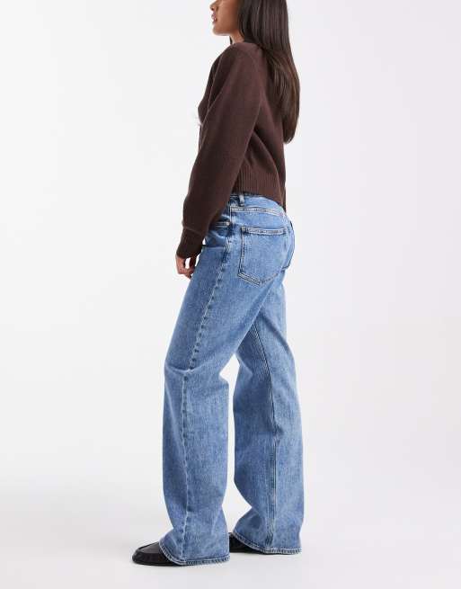 Vaqueros de talle medio y pernera recta holgada con lavado azul medio Mia de Tommy Jeans, 2 de 5