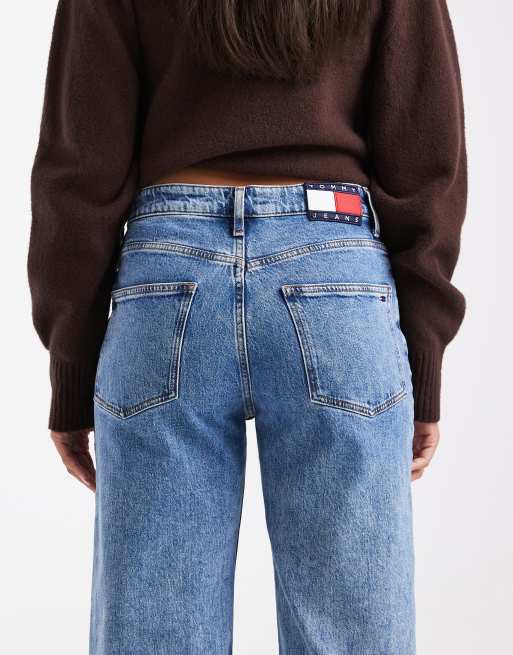 Vaqueros de talle medio y pernera recta holgada con lavado azul medio Mia de Tommy Jeans, 4 de 5