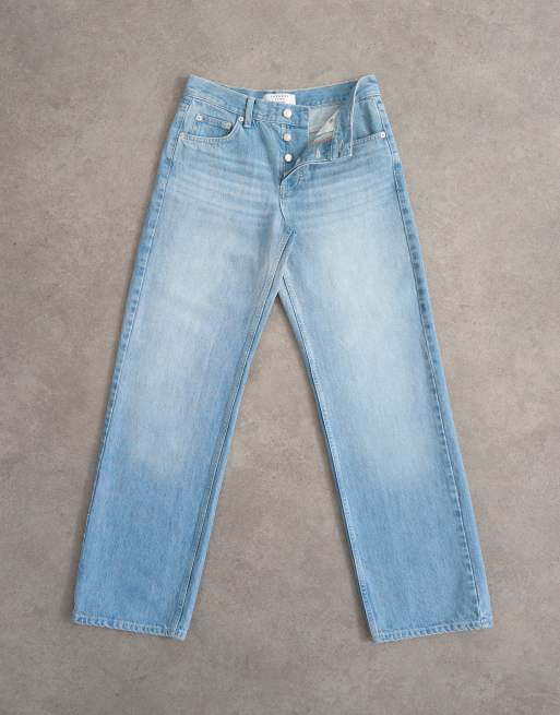 Vaqueros descoloridos de talle bajo y pernera ancha Ember de Topshop, 6 de 7