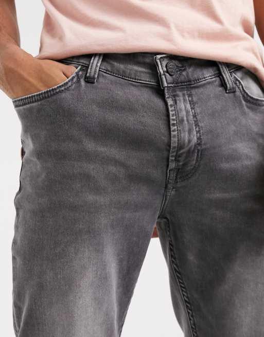 Vaqueros elásticos grises de corte slim de Only & Sons, 3 de 4