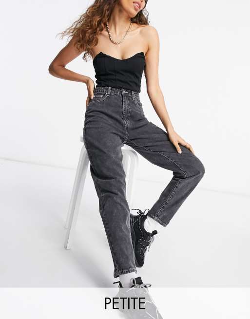 Vaqueros en negro desgastado Riot de Missguided Petite