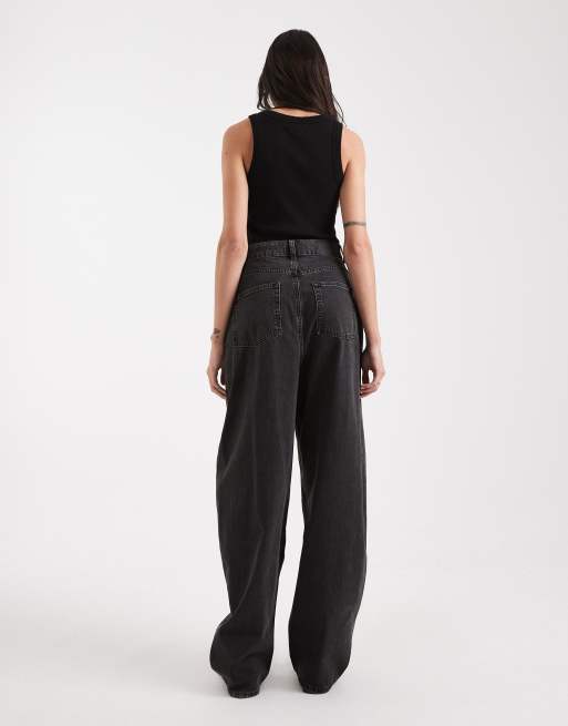 Vaqueros gris carbón lavado de talle alto y pernera barrel de ASOS DESIGN Tall, 2 de 5